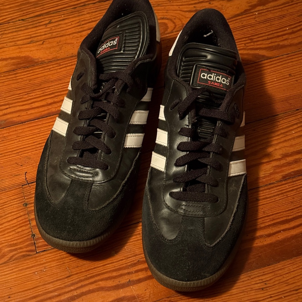 Adidas Men's Black and White Samba Sneakers